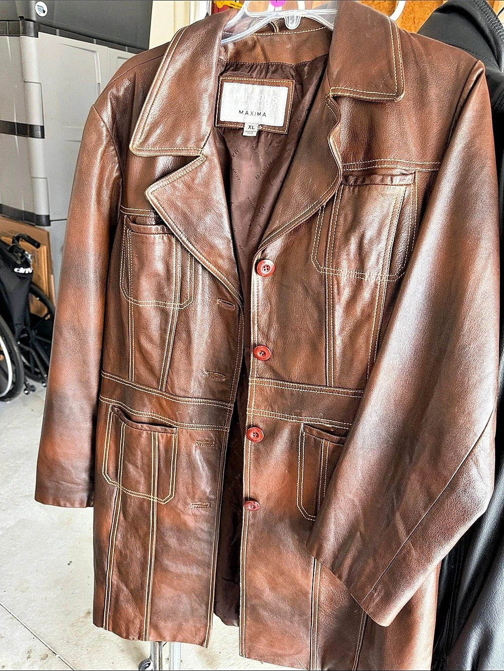 Wilson Leather Maxima Leather Jacket Brown XL Like New